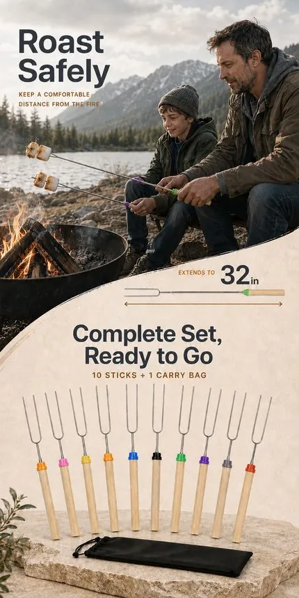 Full A plus page for the roasting sticks