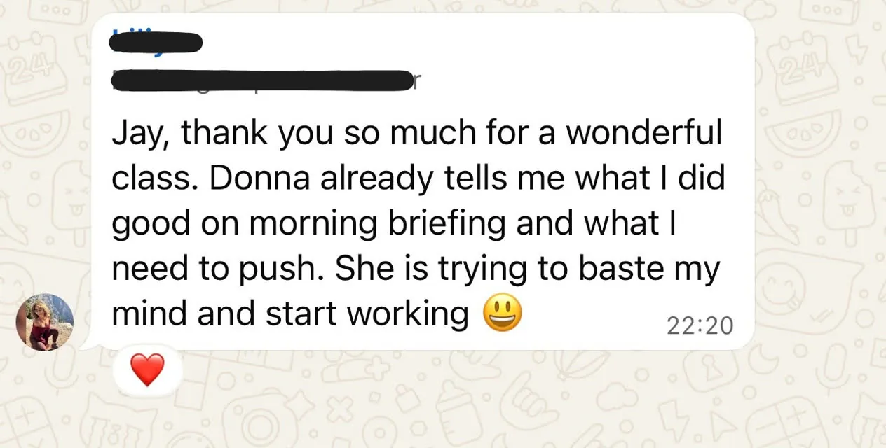 WhatsApp message from a Claude Code Challenge participant