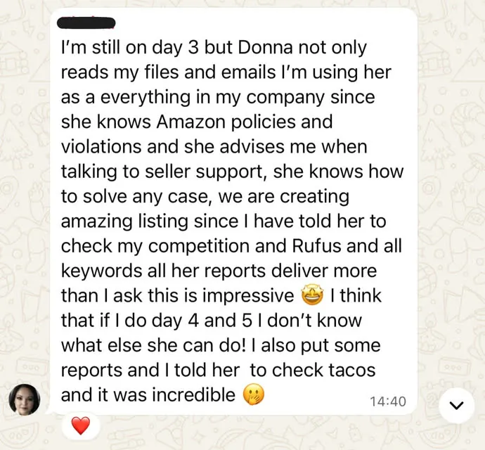 WhatsApp message from a Claude Code Challenge participant